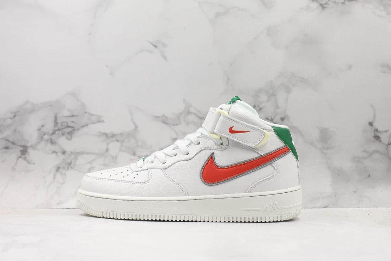 Nike Air Force 1 Mid Hawkins High White Green Shoes - 314193 100