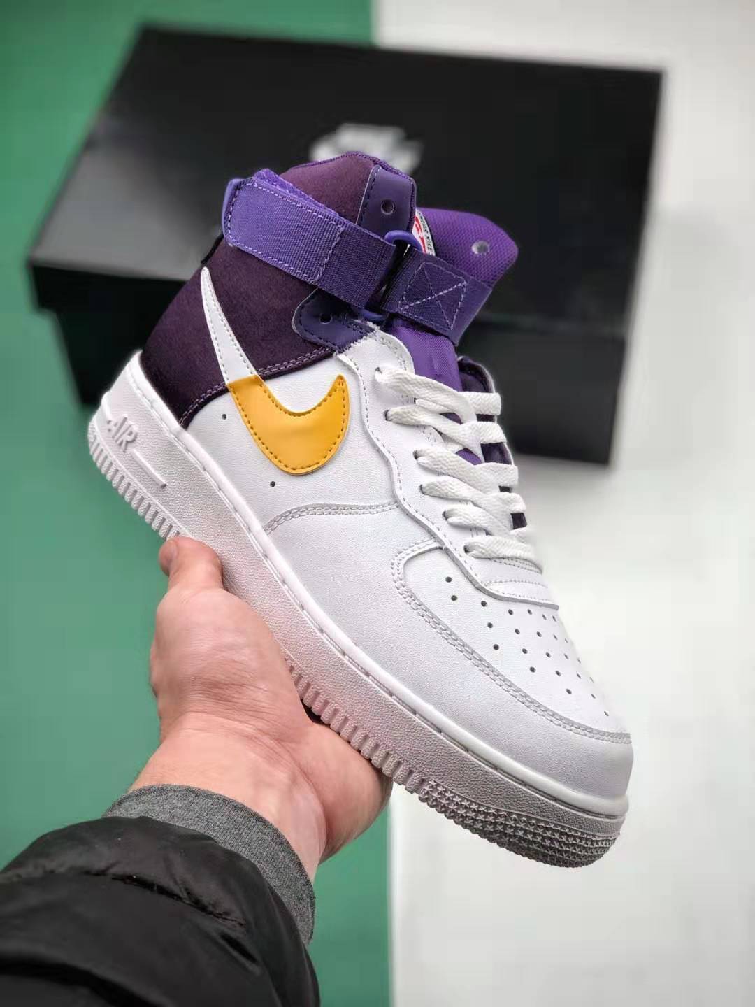 Nike NBA x Nike Air Force 1 High '07 'Lakers' BQ4591-101 - Authentic Lakers Edition Sneakers