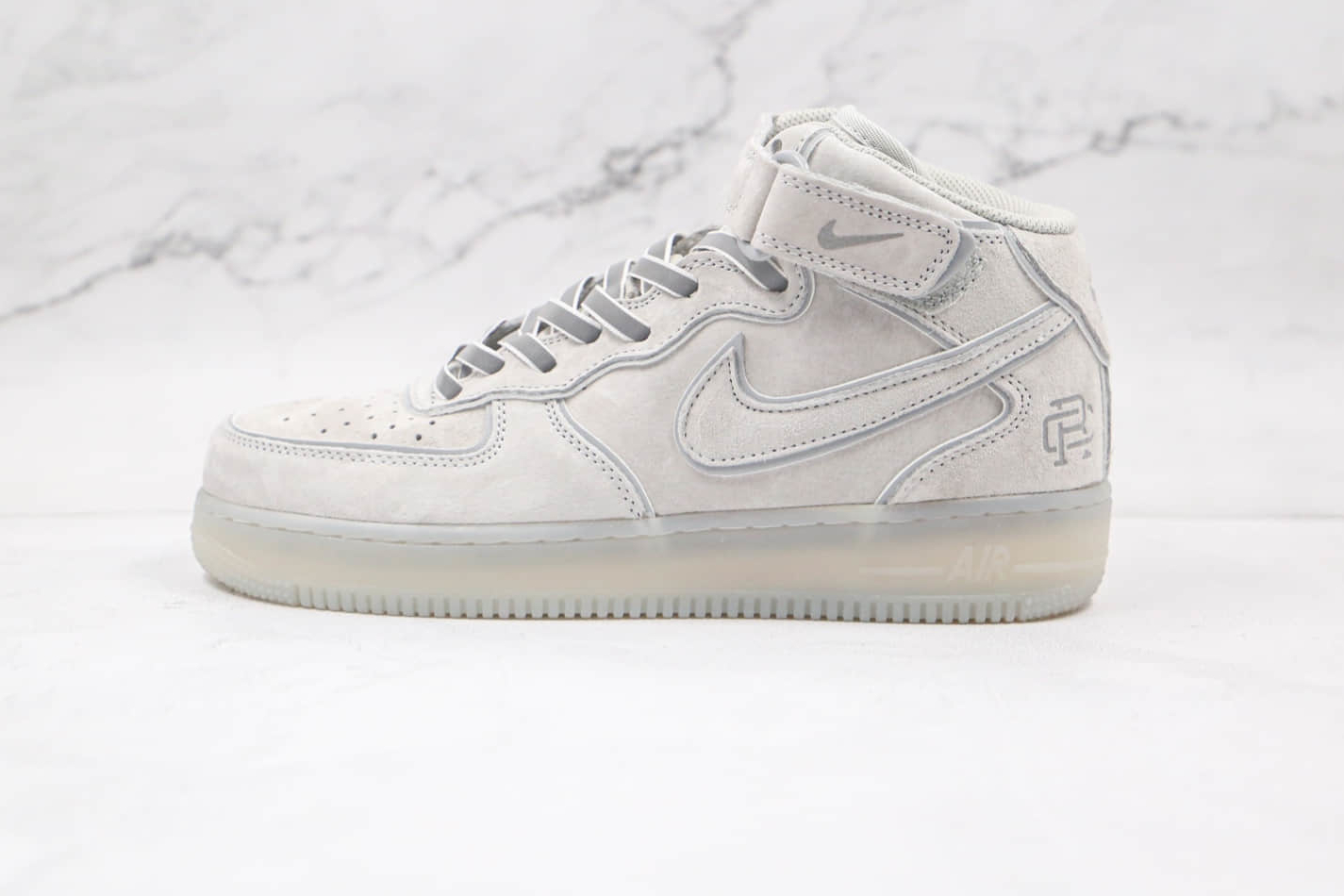 Nike Air Force 1 07 Mid Reigning Champ Grey Silver Reflective GB1228-185 | Shop Now