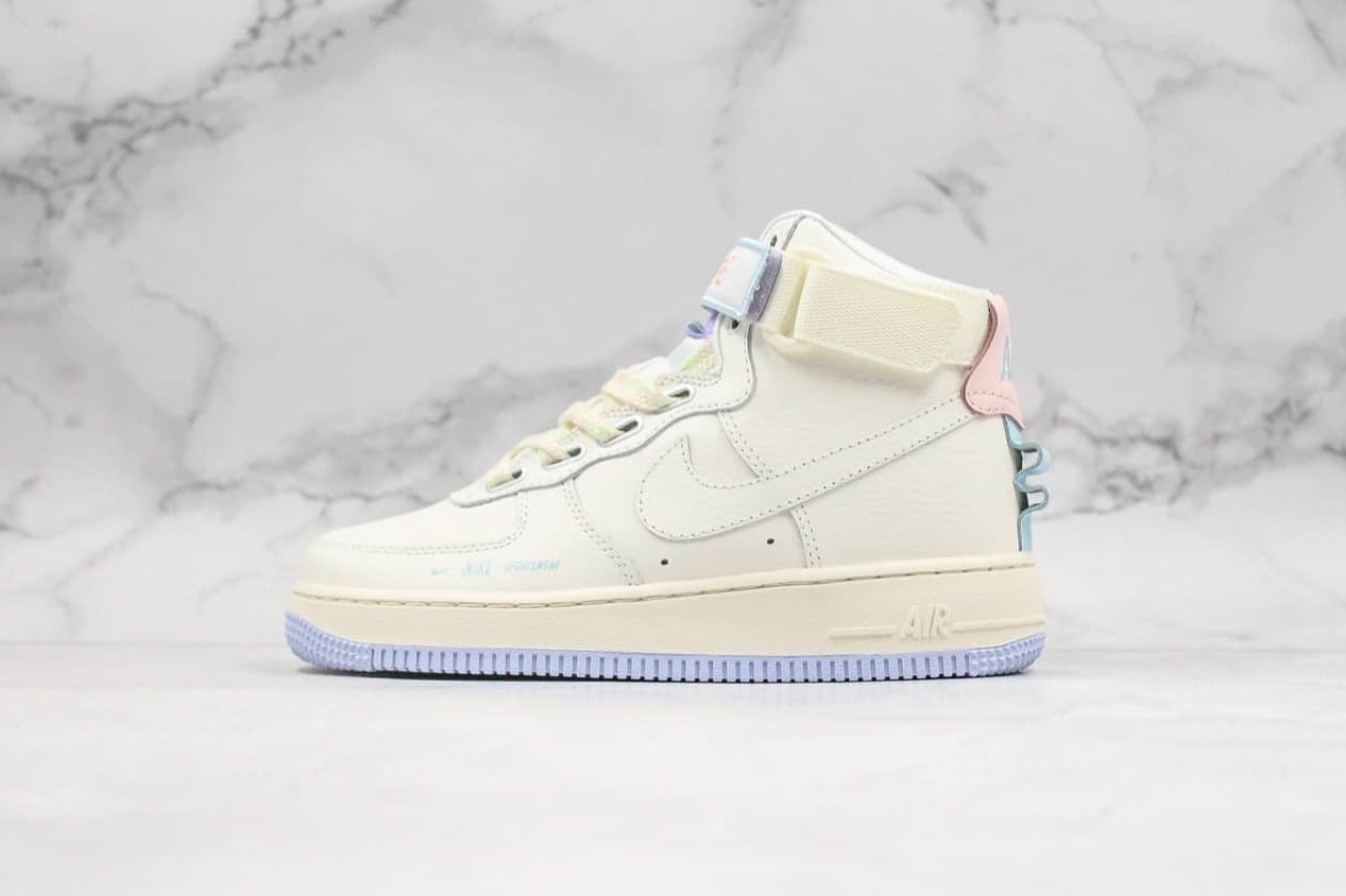 Nike Air Force 1 Mid Summit White Blue Running Shoes - CQ4810-100