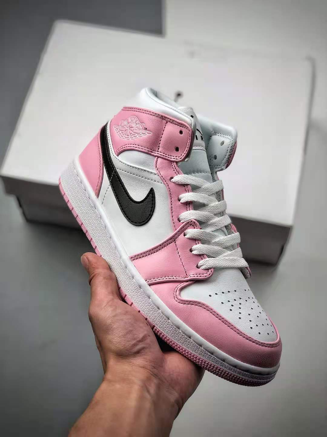 Air Jordan 1 Mid 'Barely Rose' BQ6472-500 - Shop the Trendy Sneakers!