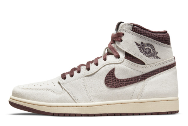 A Ma Maniere x Air Jordan 1 High OG Sail/Burgundy Crush DO7097-100 - Exclusive Sneaker Collaboration!